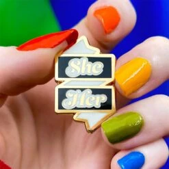 She/ Her Pronoun Enamel Pin Badge - Erstwilder