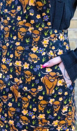 Highland Cows Stretch Twill Pinafore Dress - Run & Fly -HELL BUNNY SHOP highlandcowpin2 540x db664d35 98c1 4095 aa3a a16cbb98c188