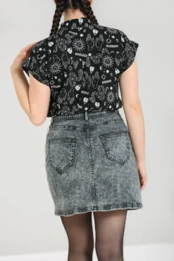 Grey Finn Mini Skirt - Hell Bunny -HELL BUNNY SHOP hlb50151 finn mini skirt grey 04 1