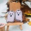 Cheeky Ghost Glitter Earrings - Bumblebee Design Treasures (Last Available)