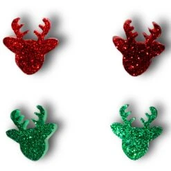 Glitter Reindeer Stud Earrings