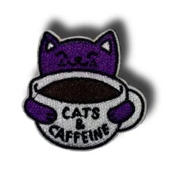 Cats And Caffiene Iron On Patch