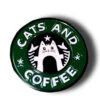 Cats And Coffee Enamel Pin Badge -HELL BUNNY SHOP image 36da54b3 0575 4582 99bf 17cd928e85fd