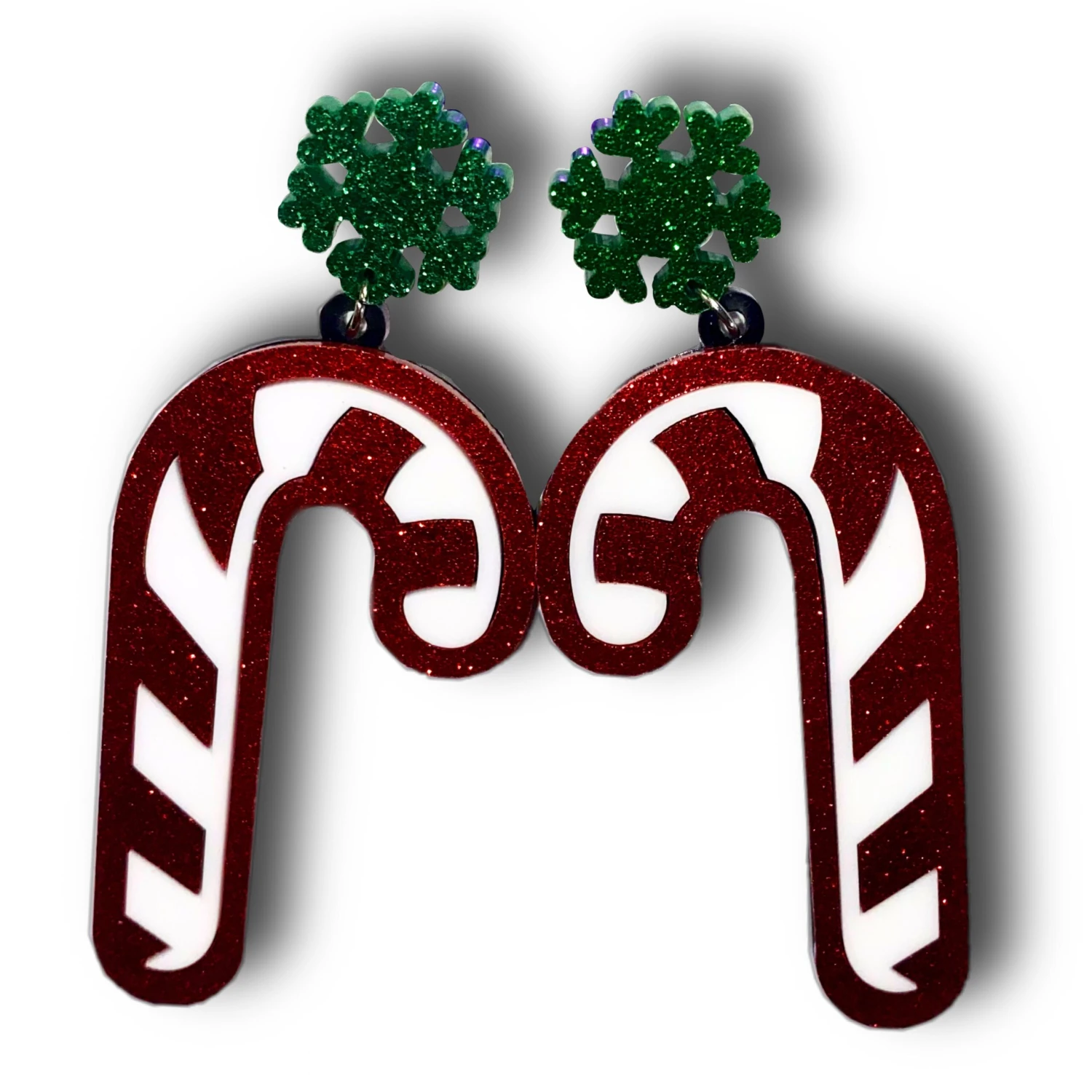 Candy Cane Acrylic Earrings 3 Candy Cane Acrylic Earrings