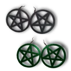 Glitter Pentagram Acrylic Earrings