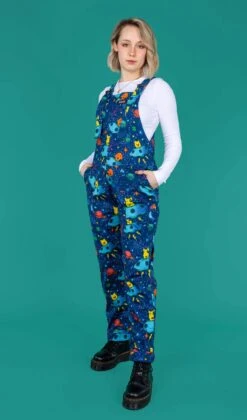 Dogs In Space Dungarees - Run & Fly -HELL BUNNY SHOP inspace1 1