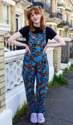 Magic Mushroom Twill Dungarees - Run & Fly