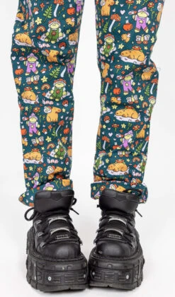 Nimbob Capybara Fairies Stretch Twill Dungarees - Run & Fly -HELL BUNNY SHOP nimbob11 1