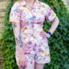 Run & Fly X The Mushroom Babes Party Cats Stretch Playsuit - Run & Fly