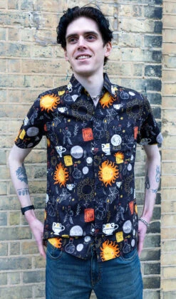 Run & Fly X Katie Abey Solar Witch Short Sleeve Shirt - Run & Fly -HELL BUNNY SHOP solarwitch 1