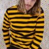 Yellow And Black Striped Jumper - Run & Fly -HELL BUNNY SHOP stripejumper 2000x f928ae8d 7e14 4b36 a958 9e34b11a42c8