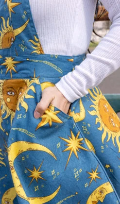 Celestial Sun And Moon Flared Pinafore Dress - Run & Fly -HELL BUNNY SHOP sun3 1