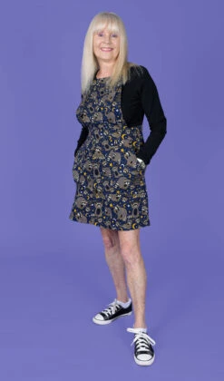 Trash Pandas Racoon Stretch Twill Pinafore Dress - Run & Fly