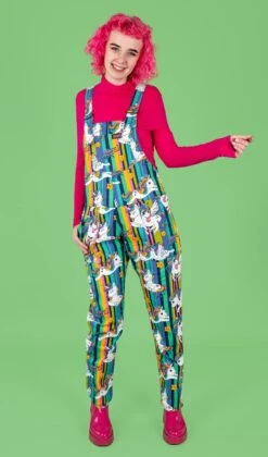 Unicorns Stripe Dungarees - Run & Fly (4XL)