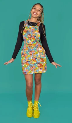 Katie Abey Weird & Wonderful Stretch Twill Pinafore Dress - Run & Fly