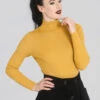 Spiros Mustard Roll Neck Top - Hell Bunny 2 Spiros Mustard Roll Neck Top - Hell Bunny -HELL BUNNY SHOP whatsapp image 2019 09 03 at 09.20.08 1